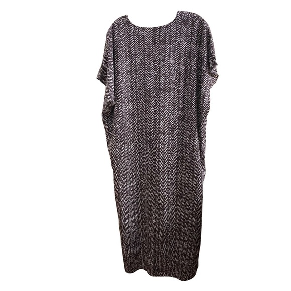 Banana Republic Black & White Mumu Dress Lightweight Boho Maxi Dress Size Large - Picture 3 of 8